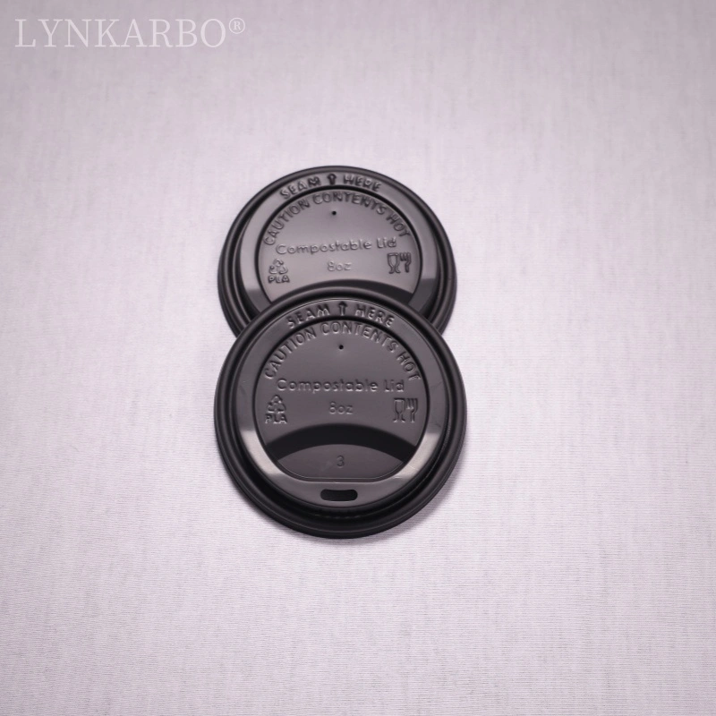 CPLA 80 mm direct drinkbaar zwart bekerdeksel